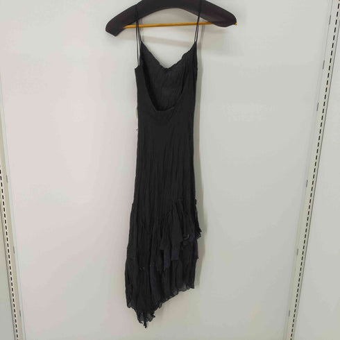 マンゴー MNG アシンメトリーキャミワンピース シワ加工 レディース import:S